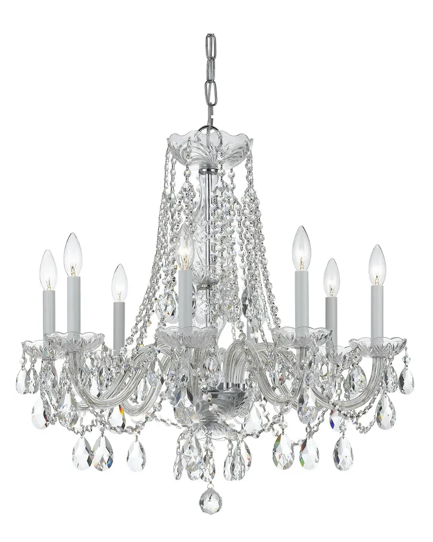 8-Light Crystal Chandelier with Swarovski Spectra - Chrome