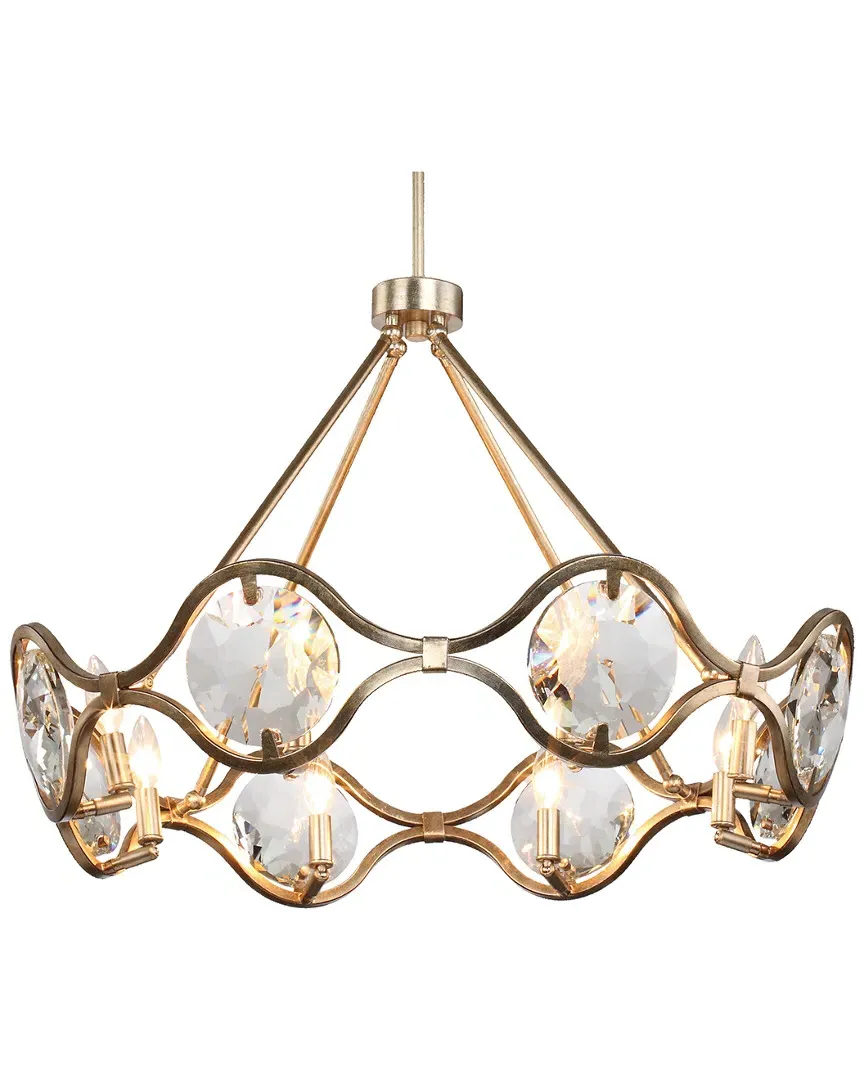 8-Light Quincy Chandelier - Distressed Twilight, Steel