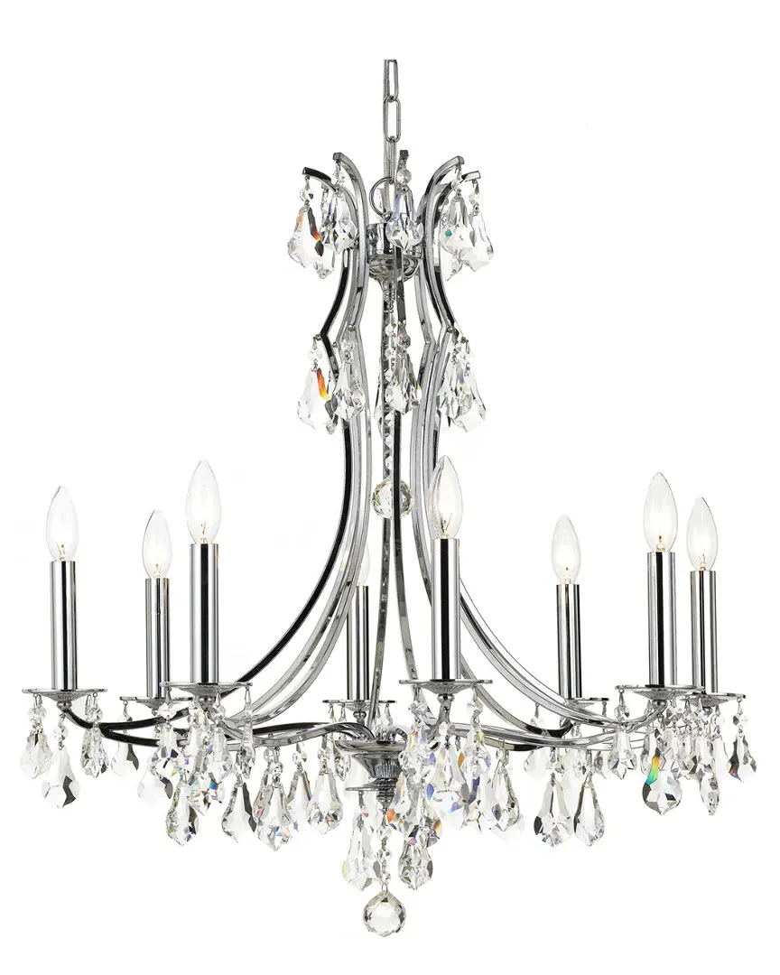 8-Light Swarovski Strass Crystal Chandelier - Polished Chrome
