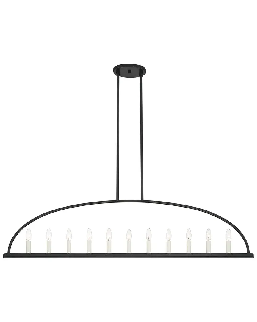 Abbott 11-Light Linear Chandelier - Black image