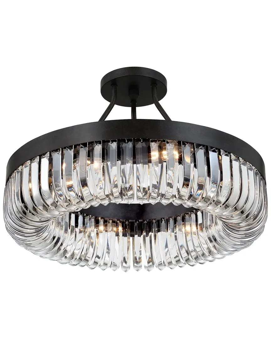 Alister 8 Light Ceiling Mount - Charcoal Bronze, Steel