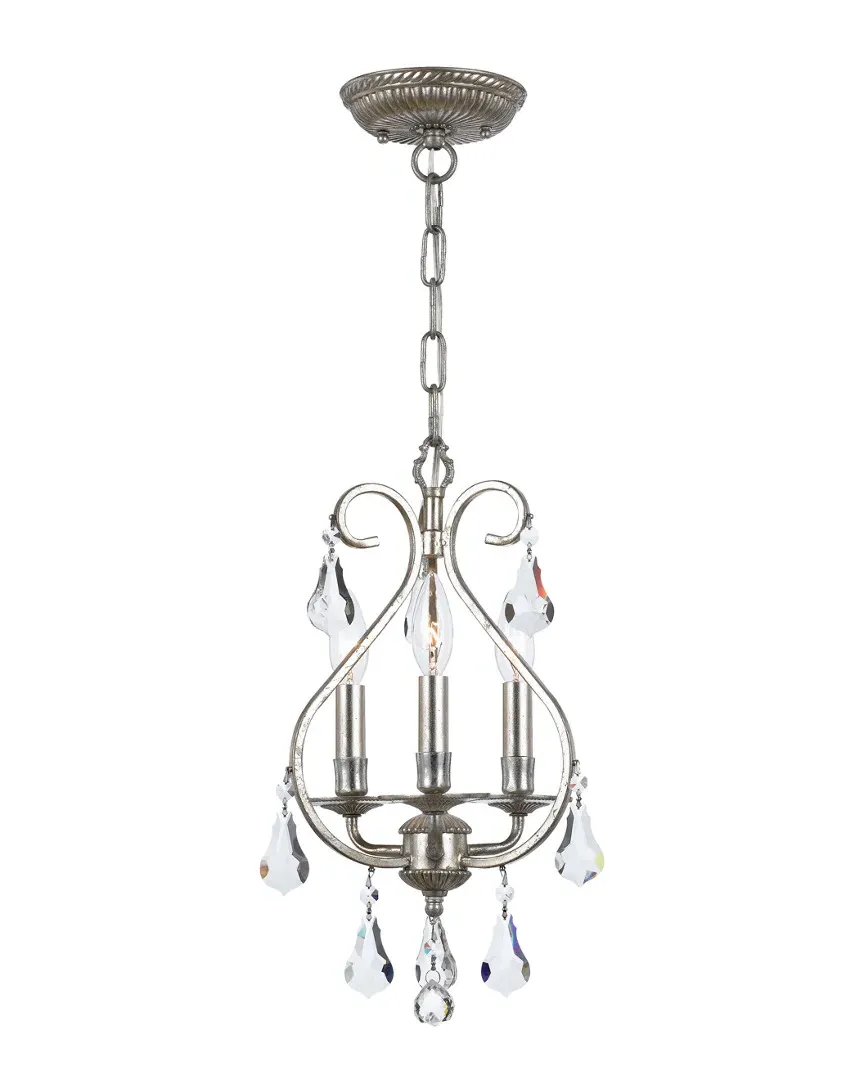 Ashton 3-Light Mini Chandelier - Olde Silver, Steel image