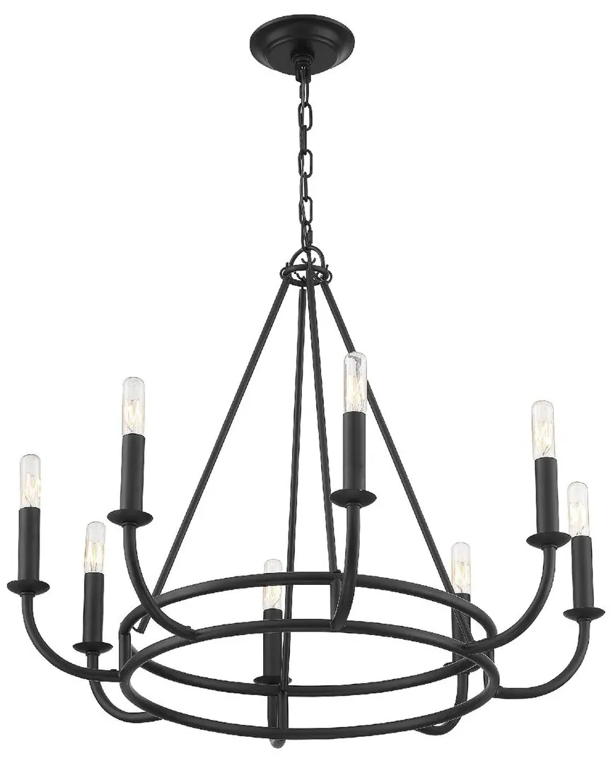 Bailey 8-Light Chandelier - Matte Black