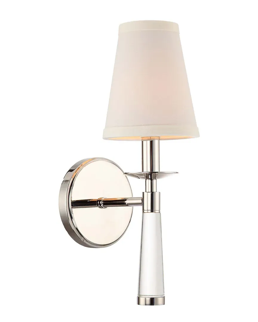 Baxter 1-Light Wall Sconce - Polished Nickel, Steel