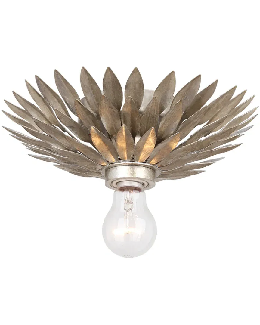 Broche 1-Light Semi Flush Mount - Antique Silver image
