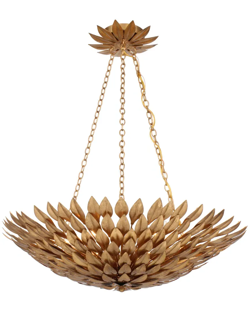 Broche 6-Light Pendant - Antique Gold, Wrought Iron