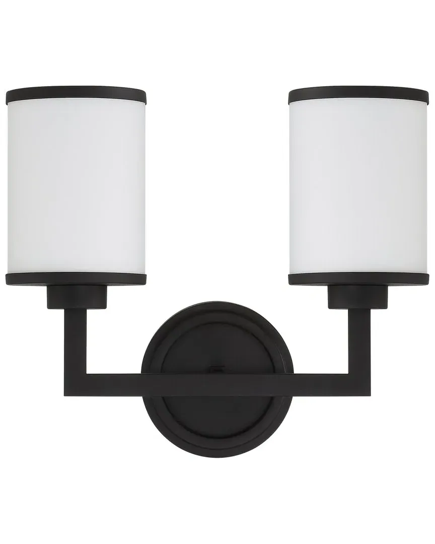 Bryant 2-Light Wall Mount - Black, Forged Steel image