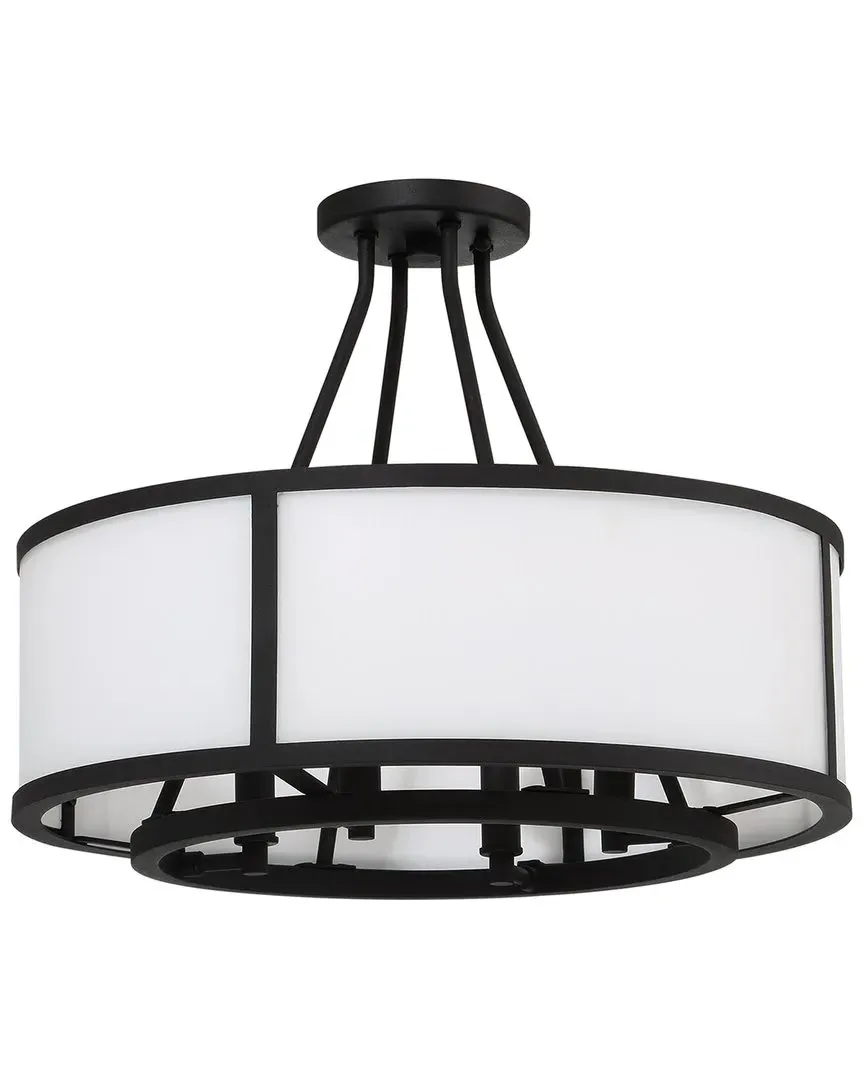 Bryant 4-Light Ceiling Mount - Black, Forged Steel
