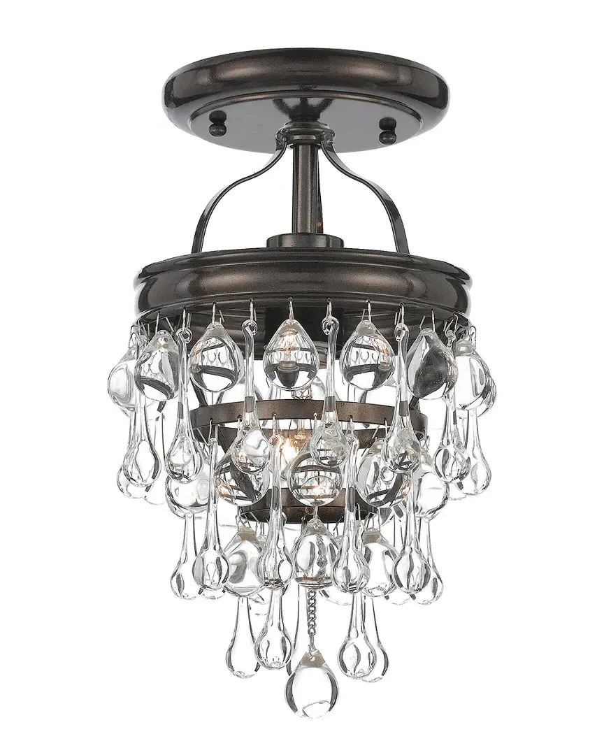 Calypso 1-Light Semi Flush Mount - Vibrant Bronze