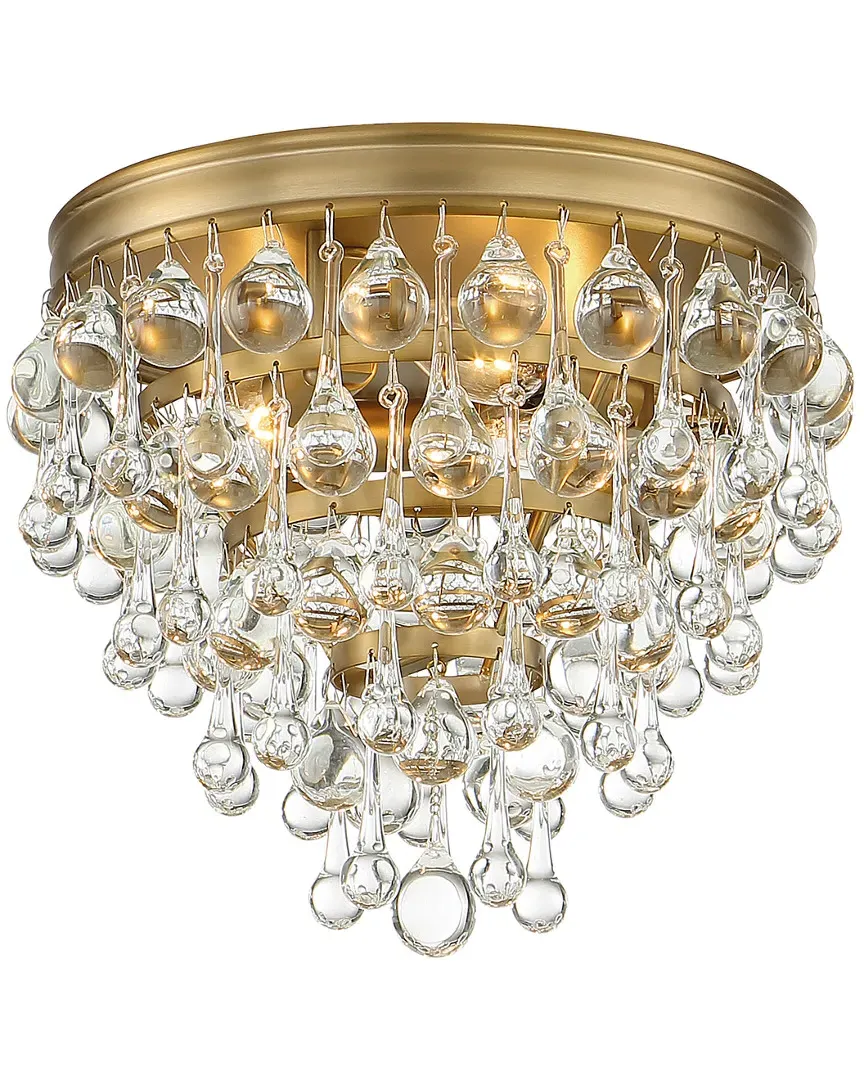 Calypso 3-Light Flush Mount - Vibrant Gold