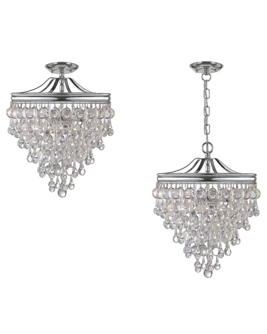 Calypso 3-Light Mini Chandelier - Chrome, Steel