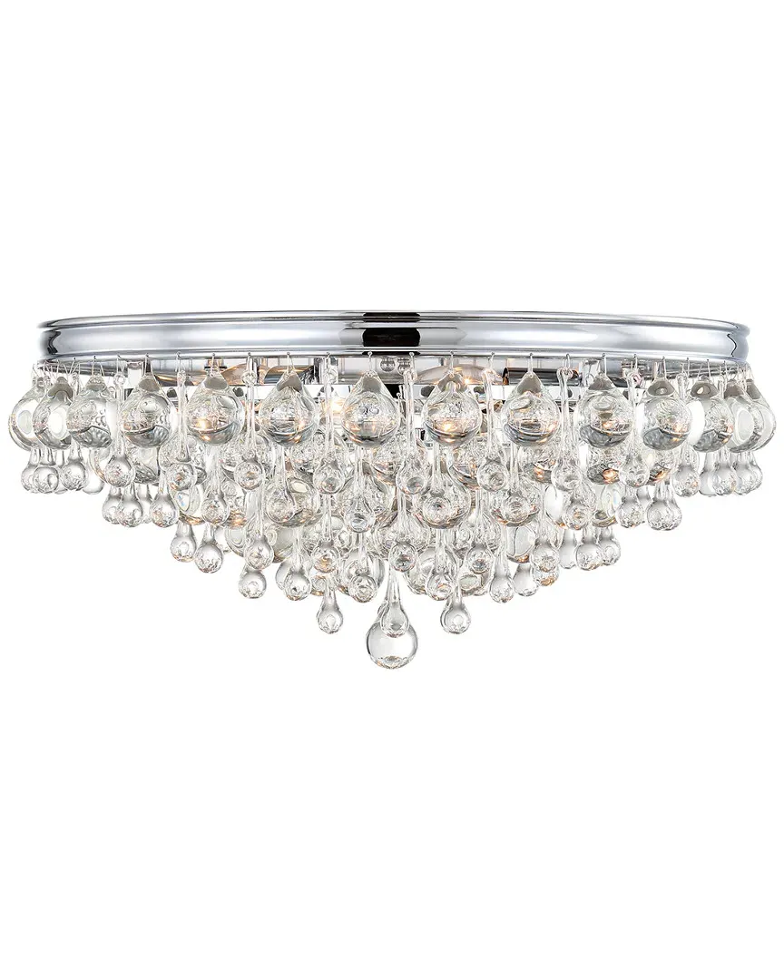 Calypso 6-Light Flush Mount - Polished Chrome, Steel