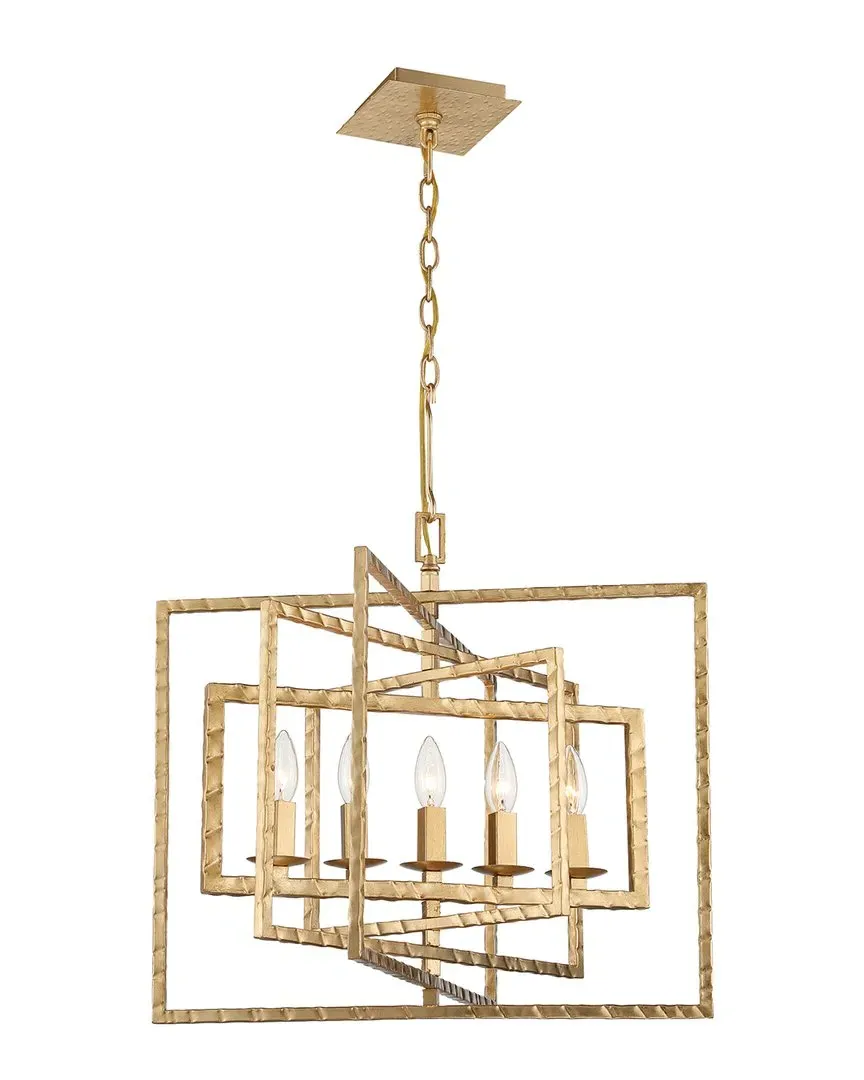 Capri 5 Light Chandelier - Antique Gold, Wrought Iron image