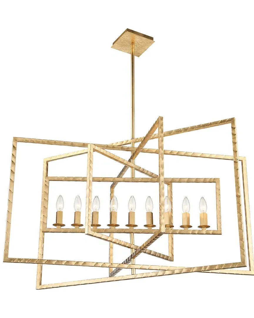 Capri 9-Light Chandelier - Antique Gold, Wrought Iron image