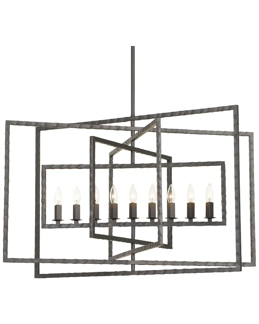 Capri 9-Light Chandelier - Raw Steel, Wrought Iron