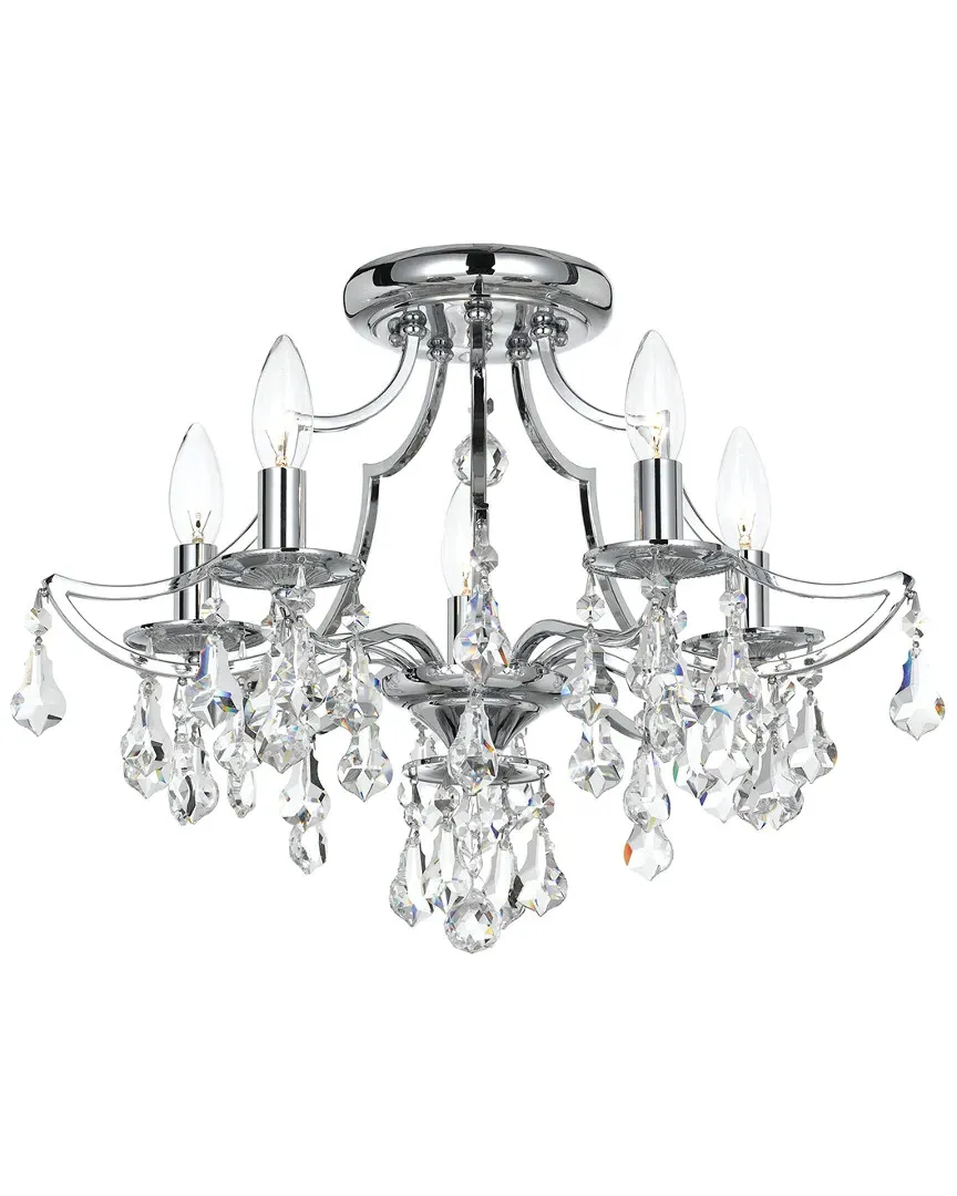 Cedar 5-Light Swarovski Ceiling Mount - Polished Chrome, Steel