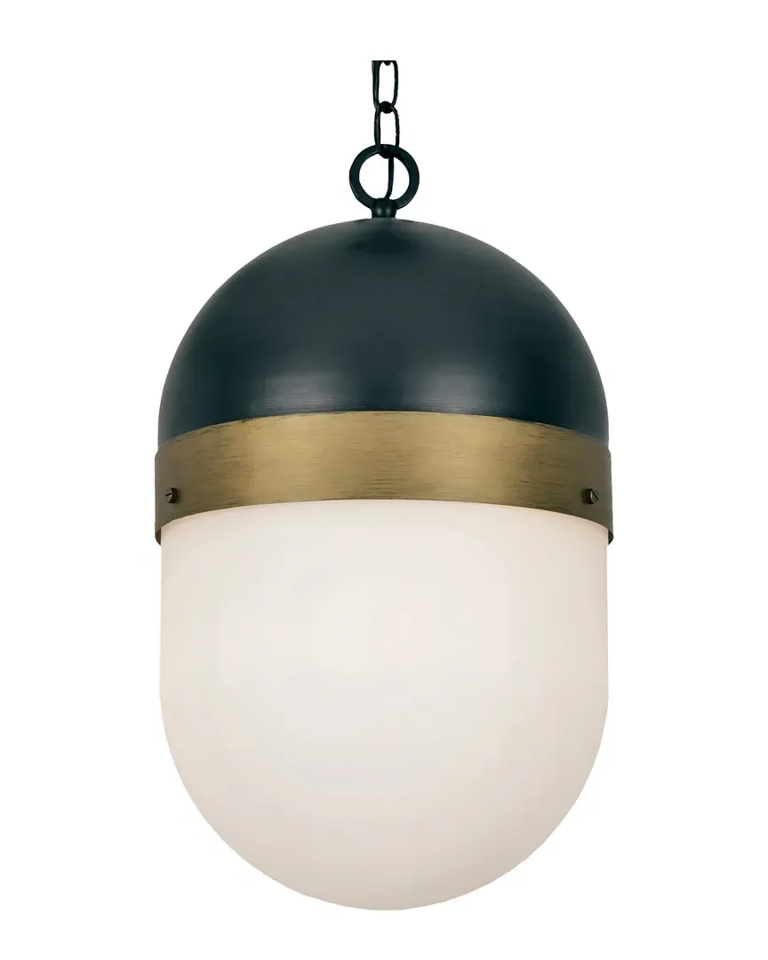 Crystorama 3-Light Capsule Outdoor Pendant - Matte Black image