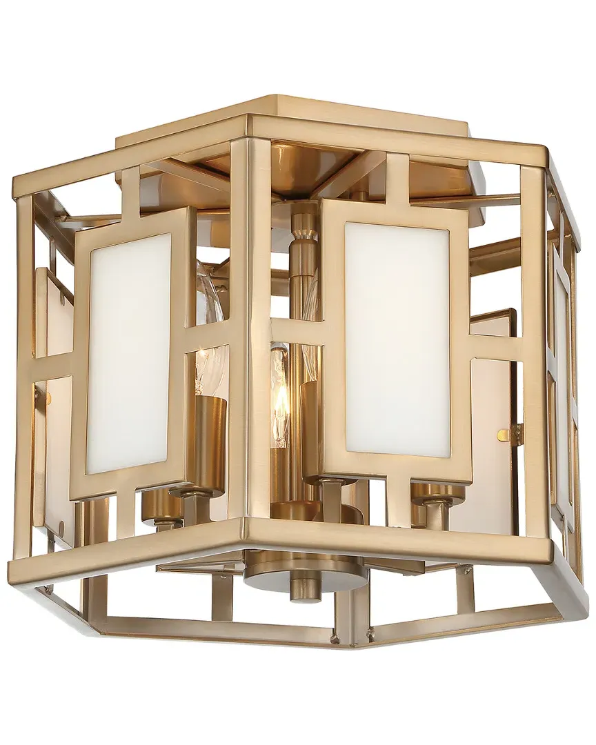 Crystorama 6-Light Hillcrest Flush Mount - Gold, Glass image