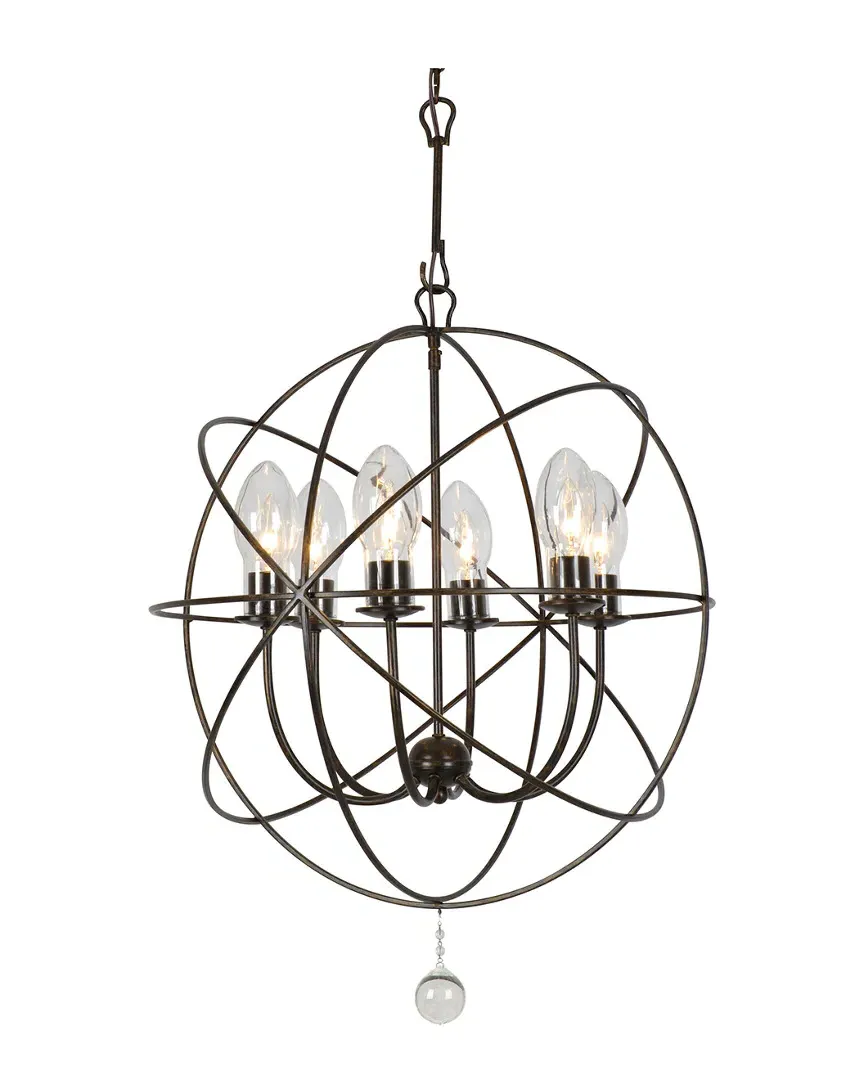 Crystorama 6-Light Solaris Outdoor Chandelier - English Bronze image