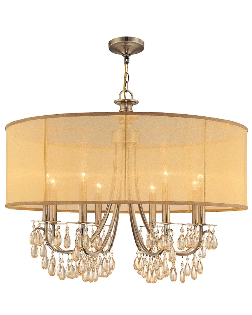 Crystorama 8-Light Hampton Chandelier - Chrome, Brass image
