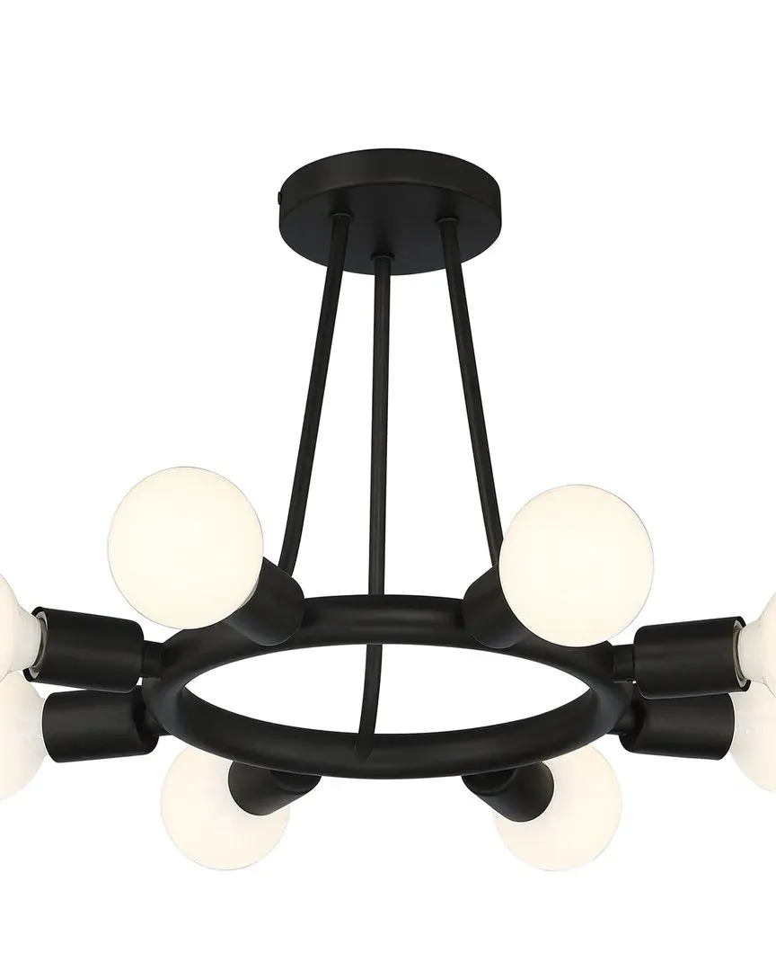 Dakota 8 Light Ceiling Mount - Black, Steel image