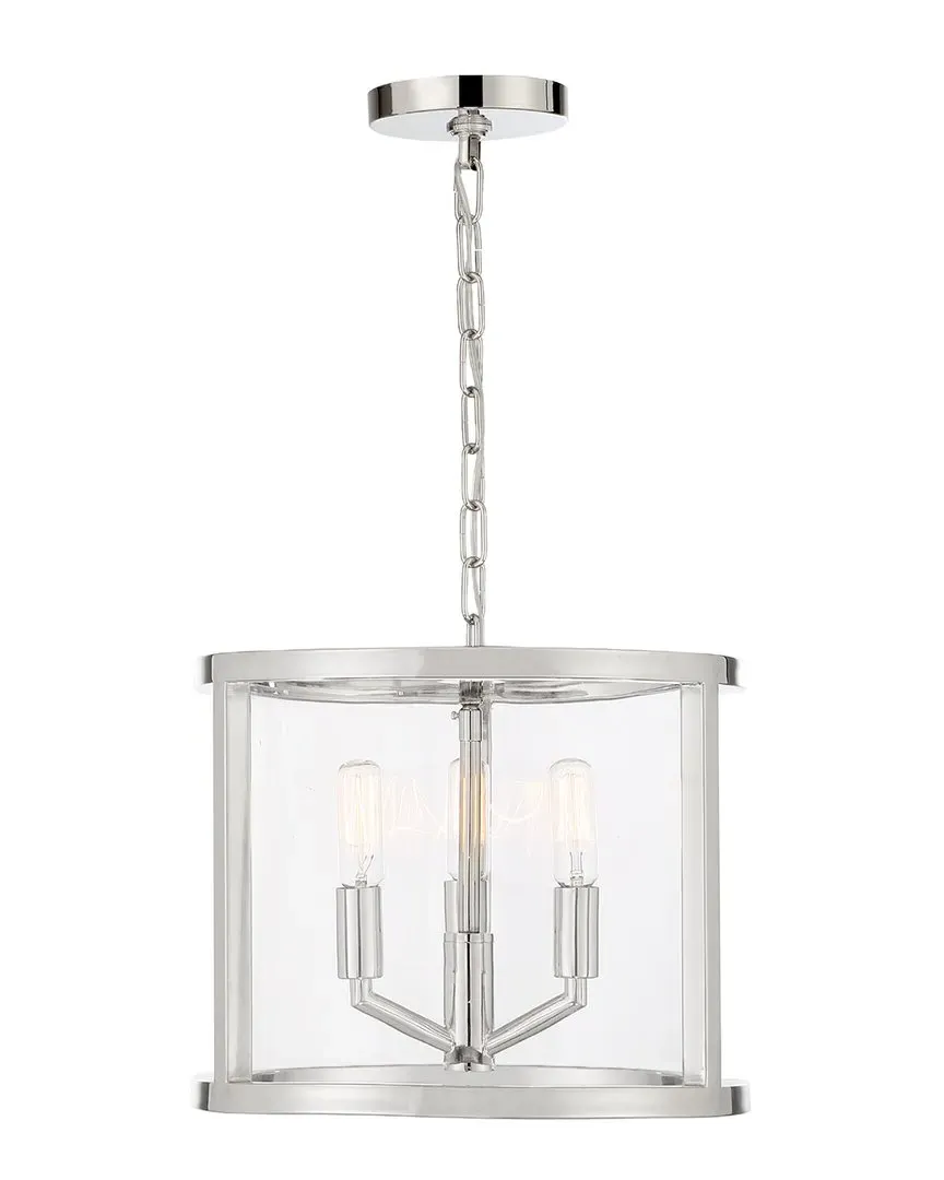Devon 3 Light Lantern - Nickel, Steel image