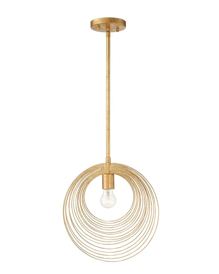 Doral 1 Light Pendant - Renaissance Gold, Wrought Iron