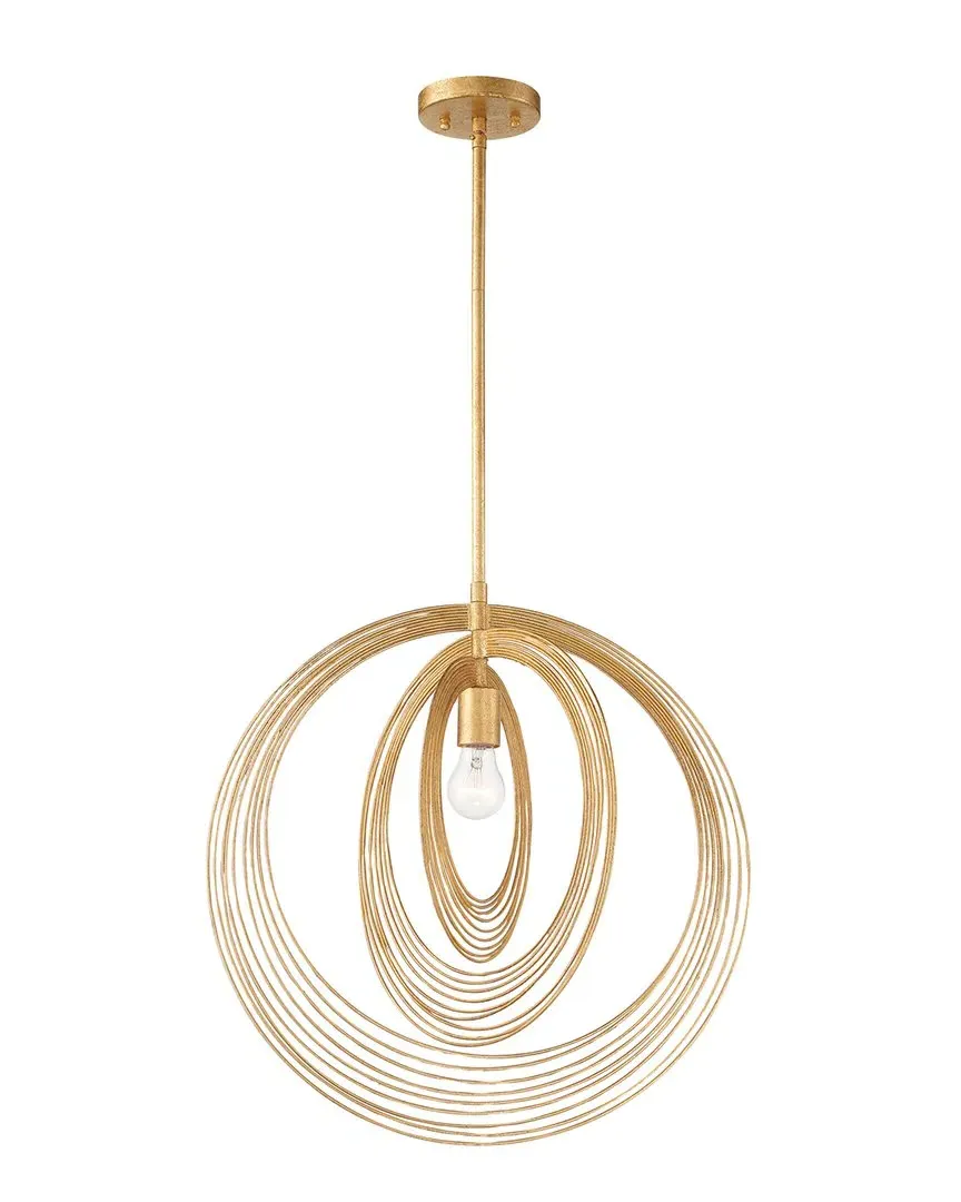 Doral 1 Light Pendant with Adjustable Rings - Renaissance Gold