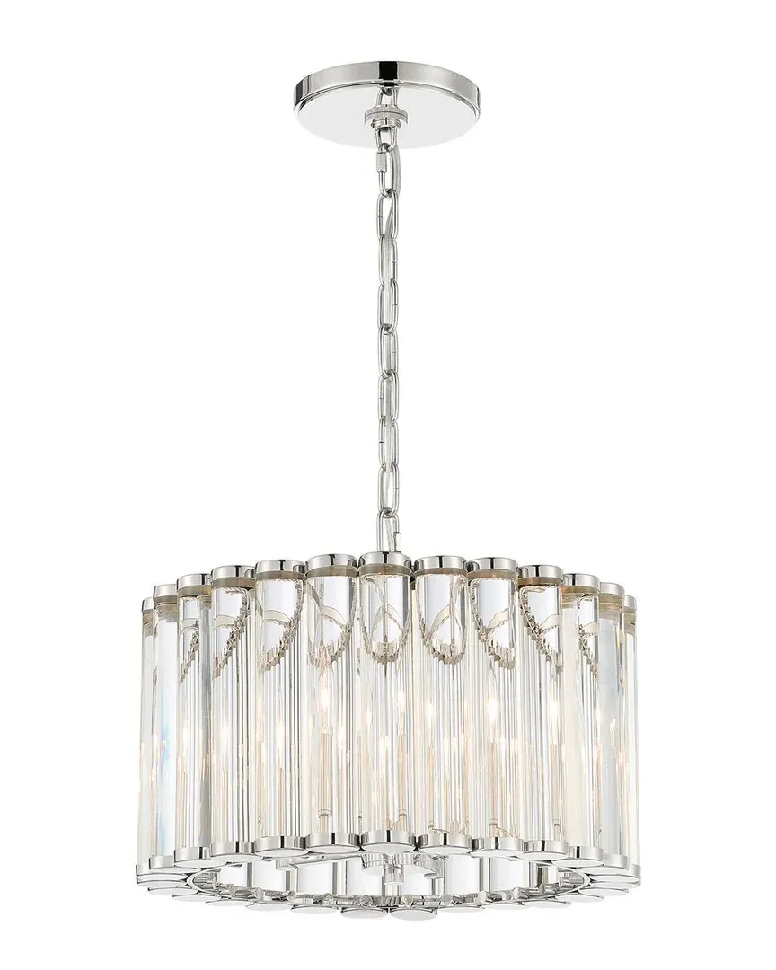 Elliot 4 Light Pendant - Polished Nickel, Iron