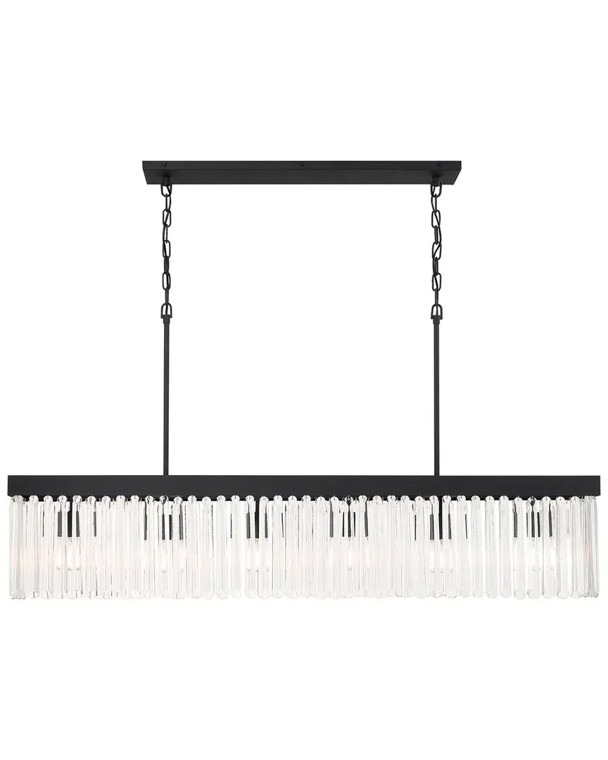 Emory 6-Light Linear Chandelier - Black image