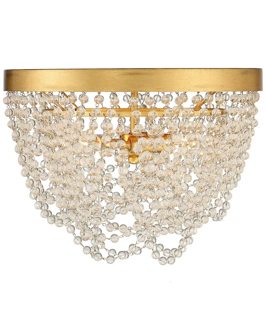 Fiona 3-Light Ceiling Mount - Antique Gold, Steel