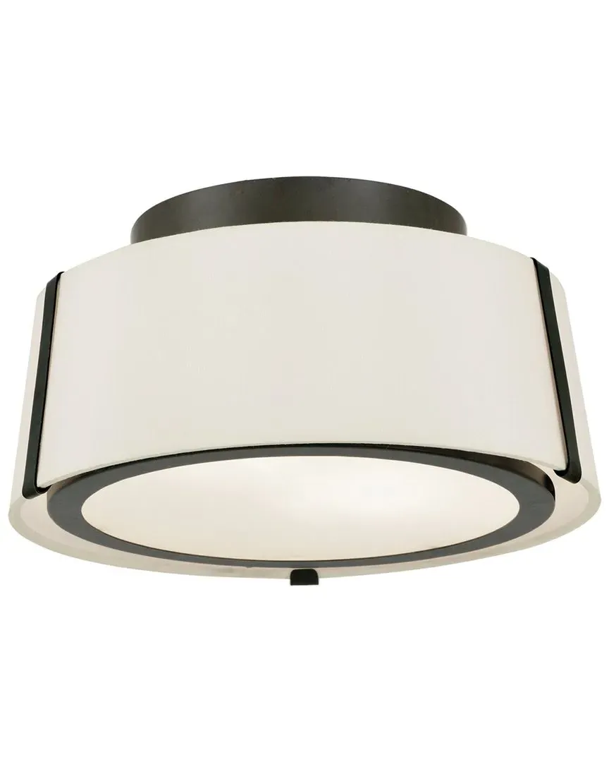 Fulton 2-Light Ceiling Mount - Matte Black, Steel