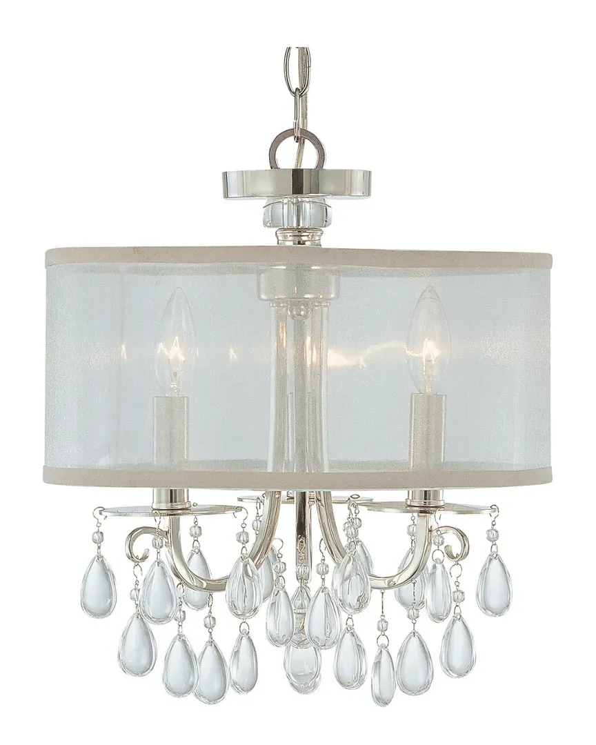 Hampton 3-Light Semi Flush Mount - Polished Chrome