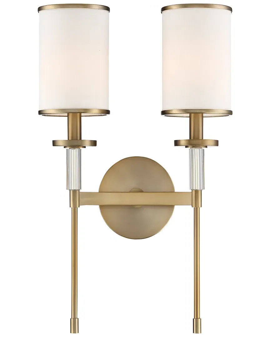 Hatfield 2-Light Wall Mount - Vibrant Gold, Steel