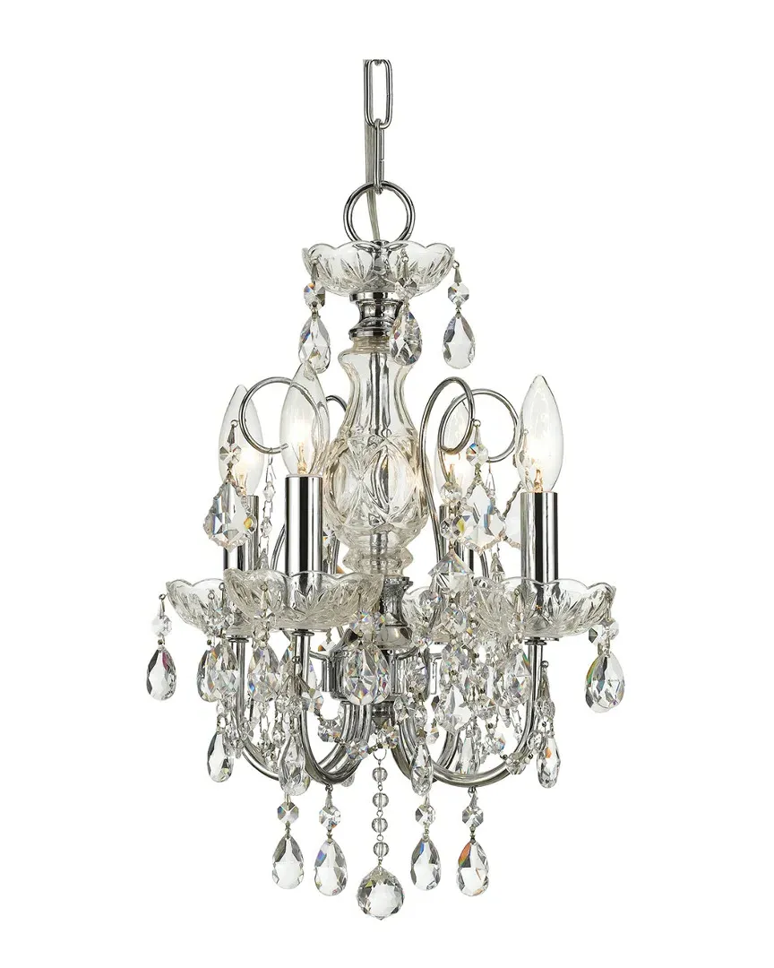 Imperial 4-Light Swarovski Crystal Mini Chandelier - Polished Chrome, Steel