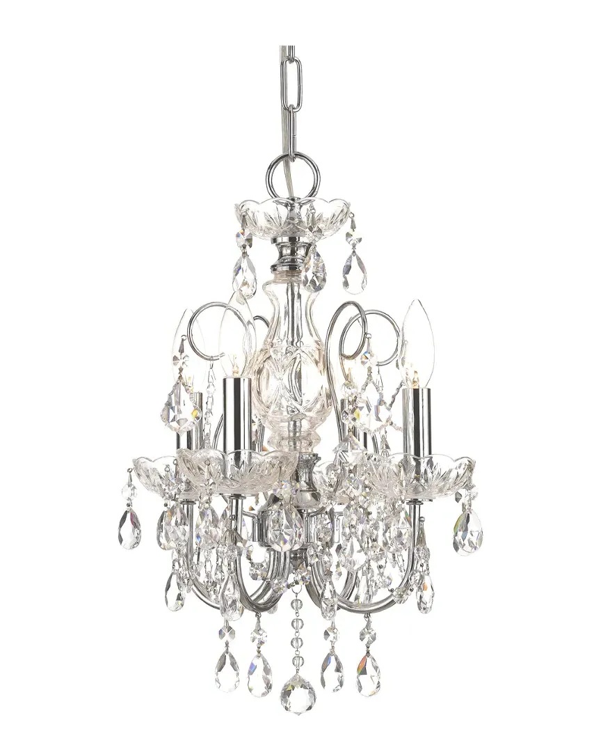 Imperial 4-Light Swarovski Crystal Mini Chandelier - Polished Chrome, Steel