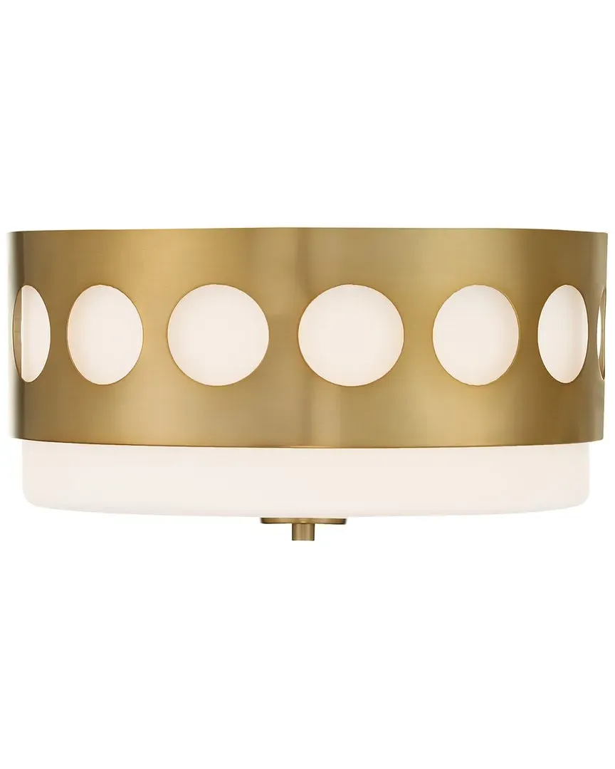 Kirby 2 Light Ceiling Mount - Vibrant Gold, Steel