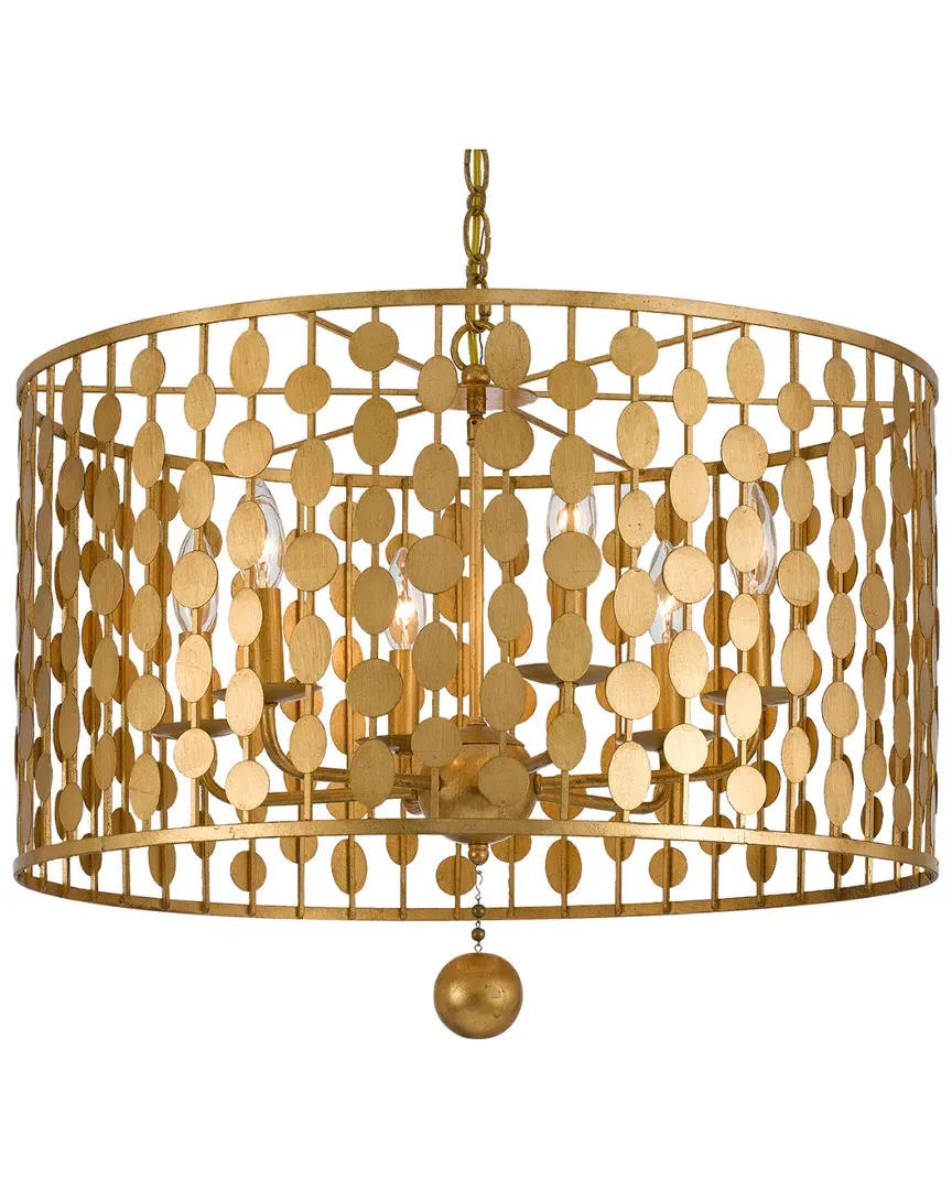 Layla 6-Light Chandelier - Antique Gold