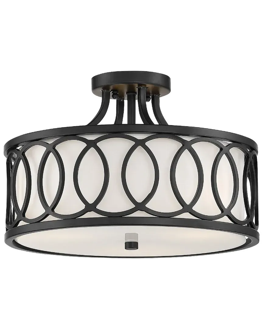 Libby Langdon Graham 3-Light Ceiling Mount - Matte Black