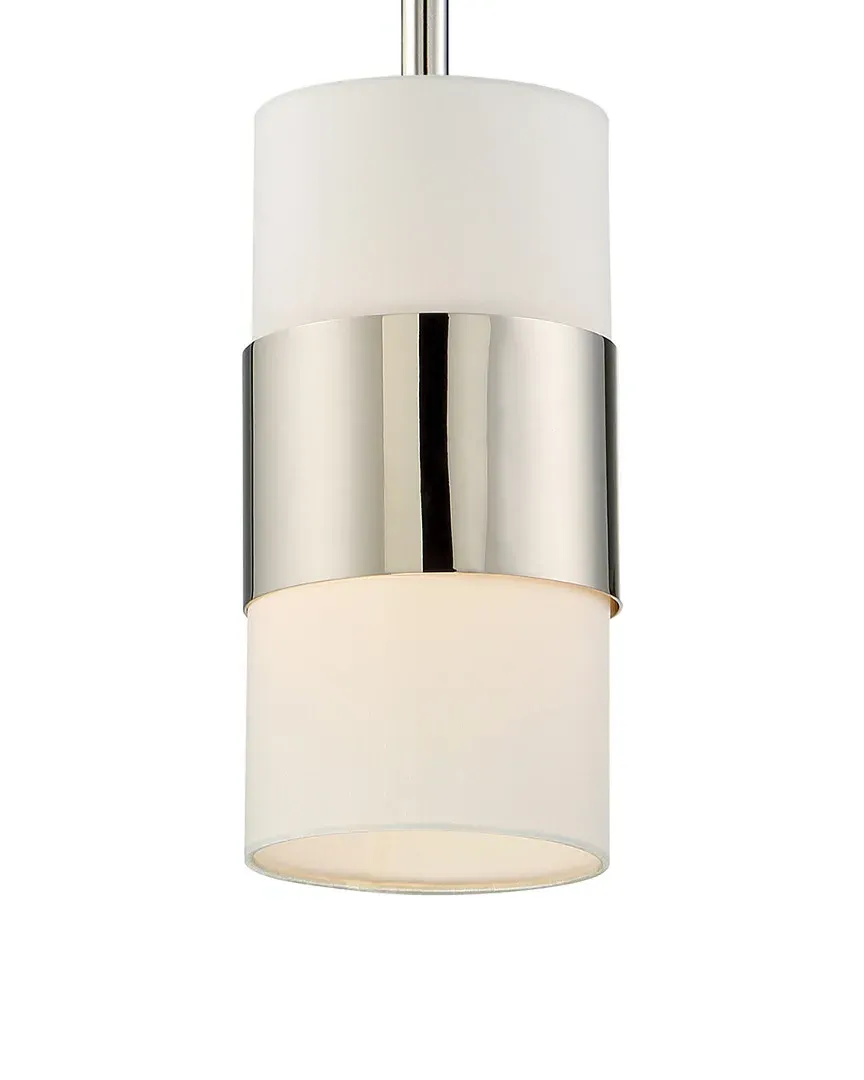 Libby Langdon Grayson 1-Light Pendant - Polished Nickel, Steel