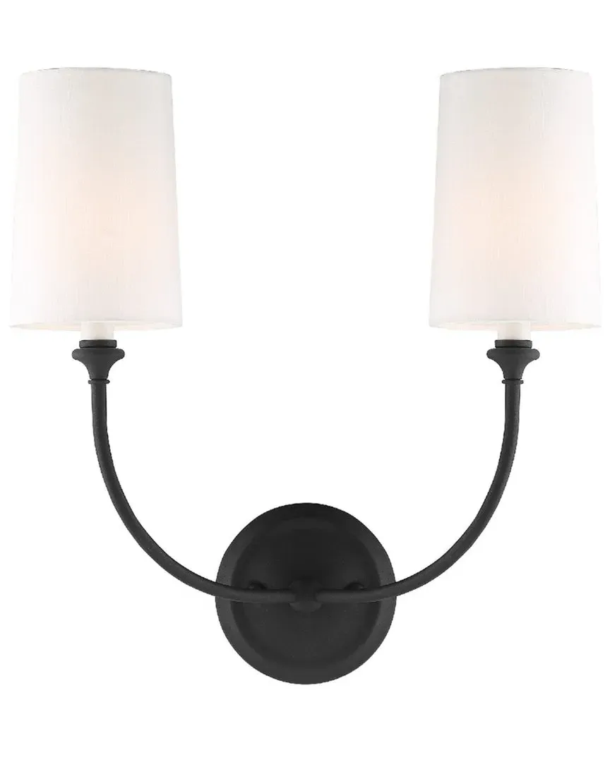 Libby Langdon Sylvan 2-Light Sconce - Black Forged
