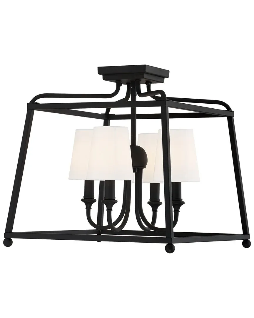 Libby Langdon Sylvan 4-Light Ceiling Mount - Black Forged image