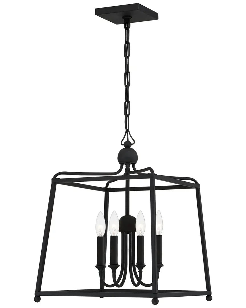 Libby Langdon Sylvan 4-Light Chandelier - Black Forged