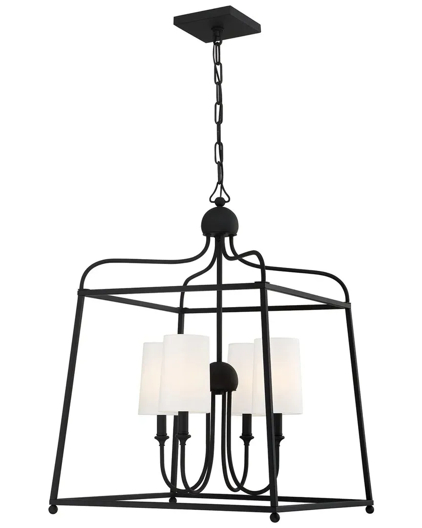 Libby Langdon Sylvan 4-Light Chandelier - Black Forged