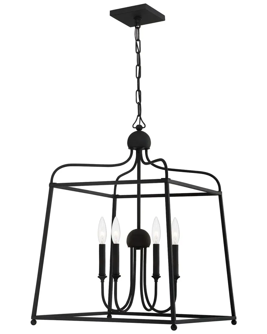 Libby Langdon Sylvan 4-Light Chandelier - Black Forged