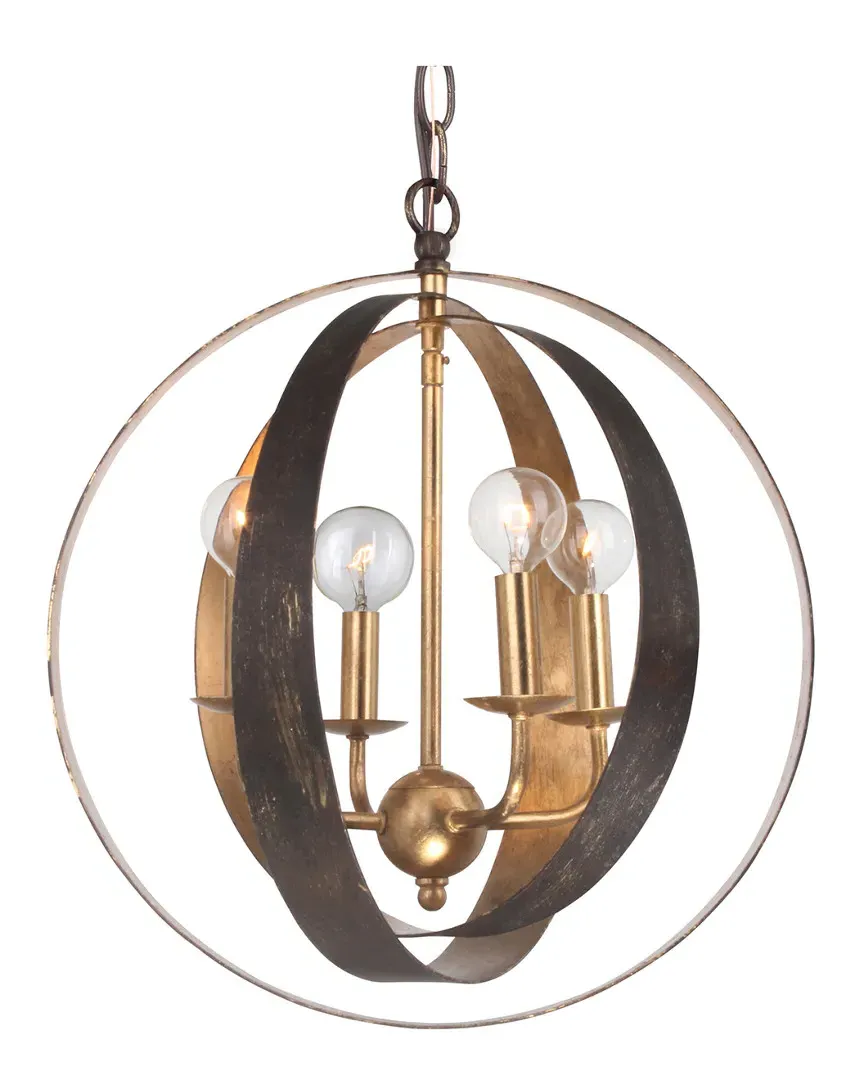 Luna 4-Light Mini Chandelier - Bronze, Wrought Iron