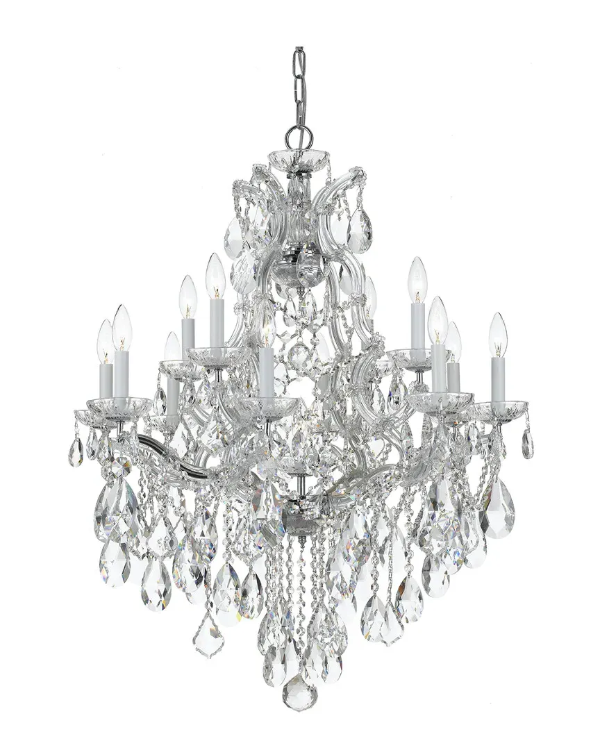 Maria Theresa 13-Light Chandelier with Hand-Cut Crystal - Chrome