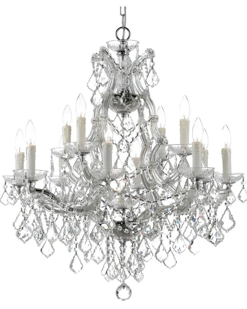 Maria Theresa 13-Light Chandelier with Hand-Cut Crystal - Chrome