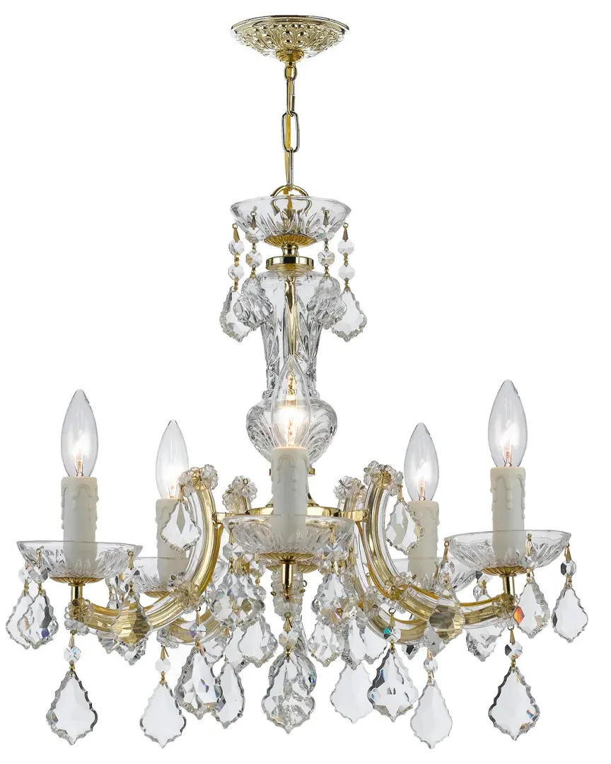 Maria Theresa 5-Light Chandelier with Swarovski Crystals - Gold