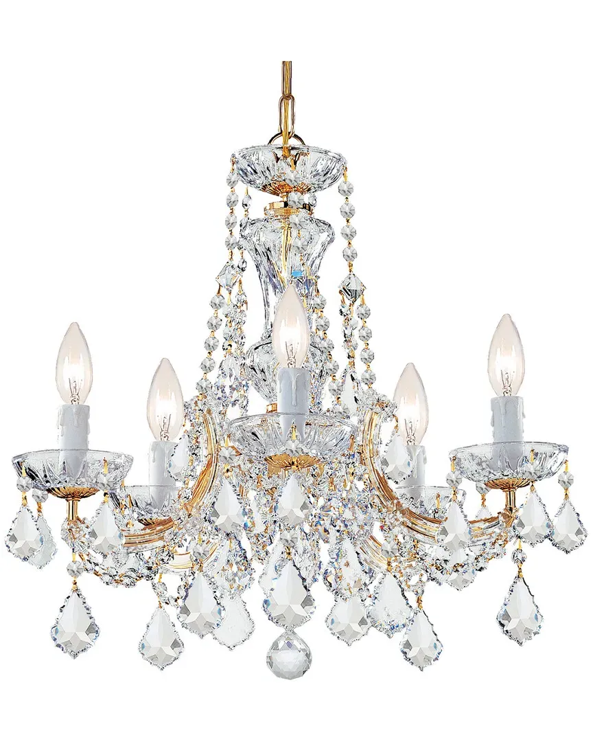 Maria Theresa 5-Light Mini Chandelier - Gold, Glass